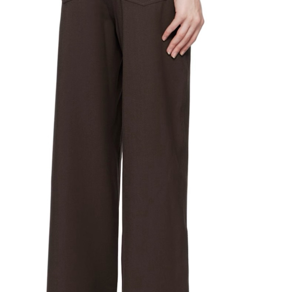 STAUD Dark Chocolate Grayson Pants Size 12 NWT